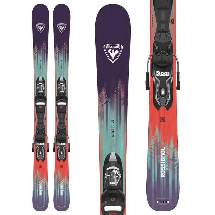 Sender Jr Skis + Kid-X 4 Bindings