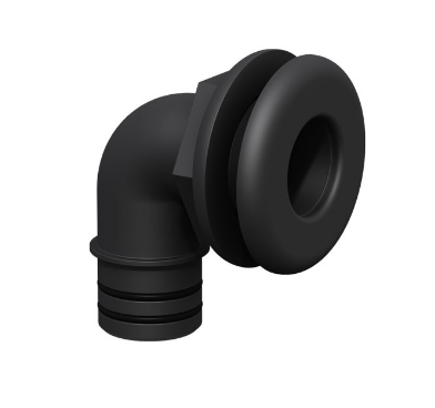ELBOW THRU-HULL FITTING, 1-1/8"