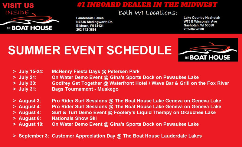 Check out The Boat House's summer events & our new locations...
