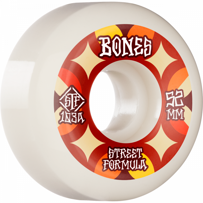 BONES STF V5 RETROS 52mm 103a WHT/RED