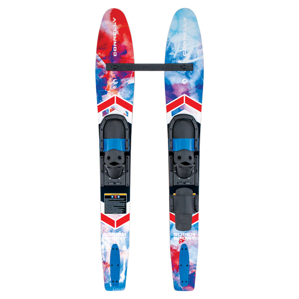 Super Sport Pair Water Skis + Junior Slide Adj. Bindings
