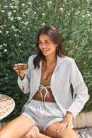 Driftwood Stripe Overswim Shirt