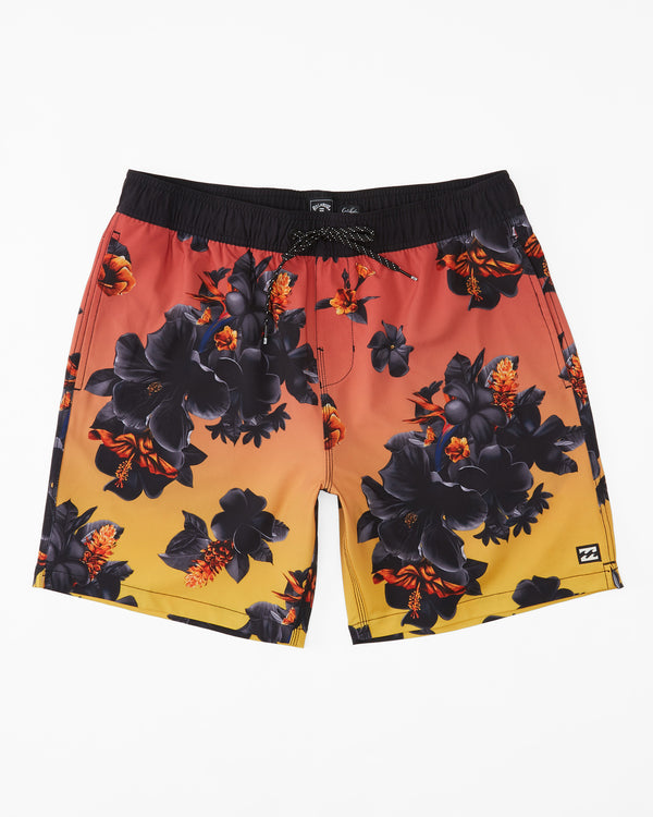 Kamea Lava Floral Layback 17" Boardshorts