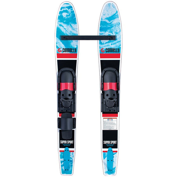 Super Sport Pair Water Skis + Junior Slide Adj. Bindings